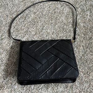 Vintage Black Snake Leather Bag